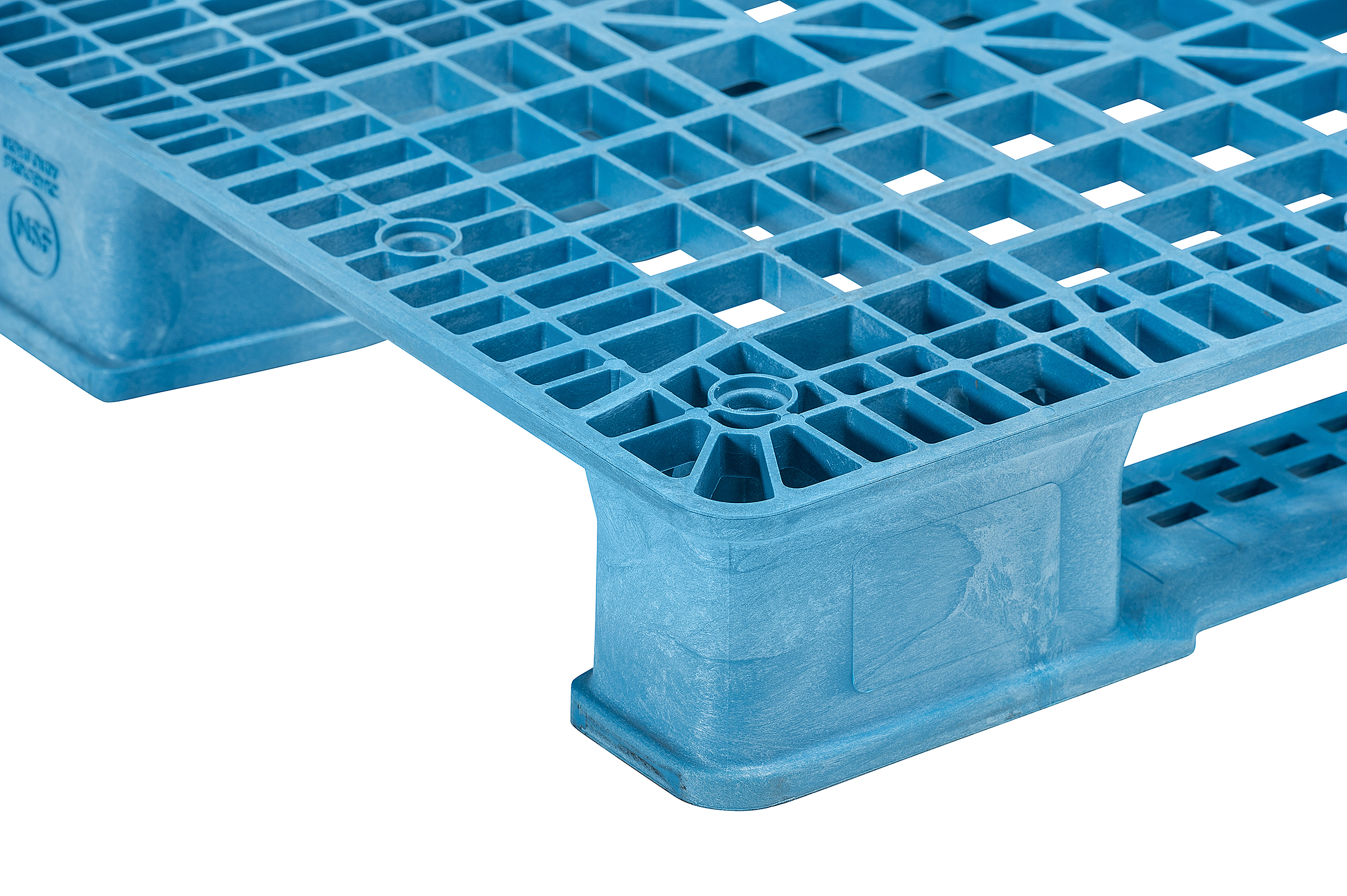 40 x 48 ProGenic 3 Stringer Stackable Plastic Pallet - Blue Image 2